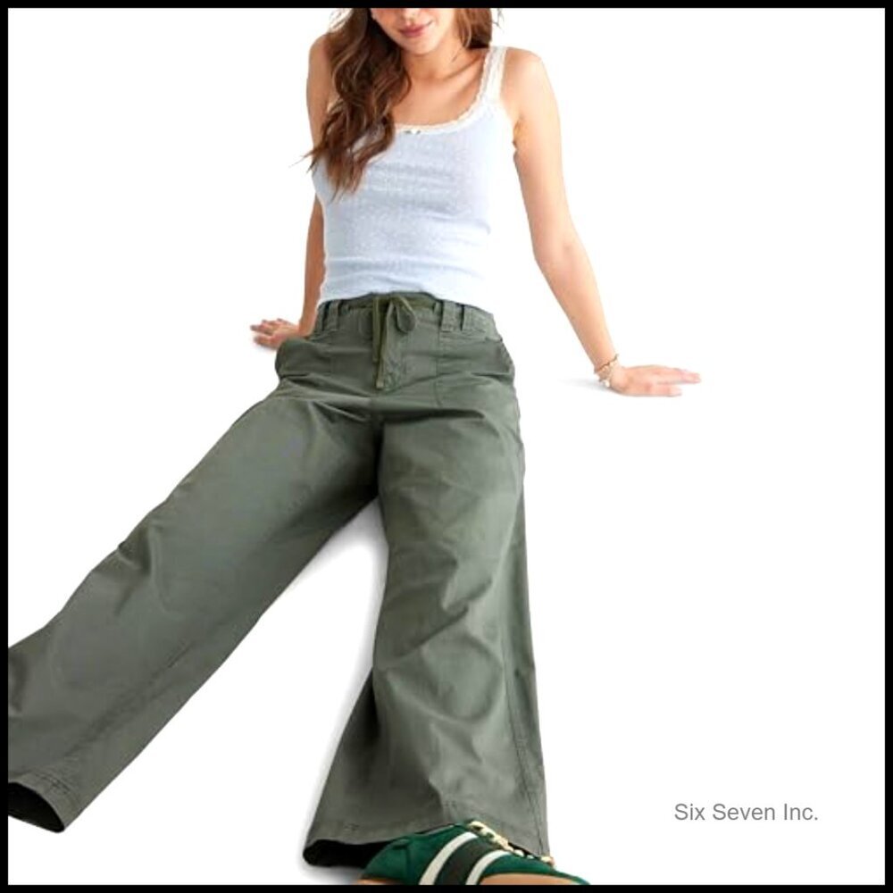 Low Rise Baggy Wide Leg Jeans Y2K Retro Chic Oversized Denim - Picture 5 of 5